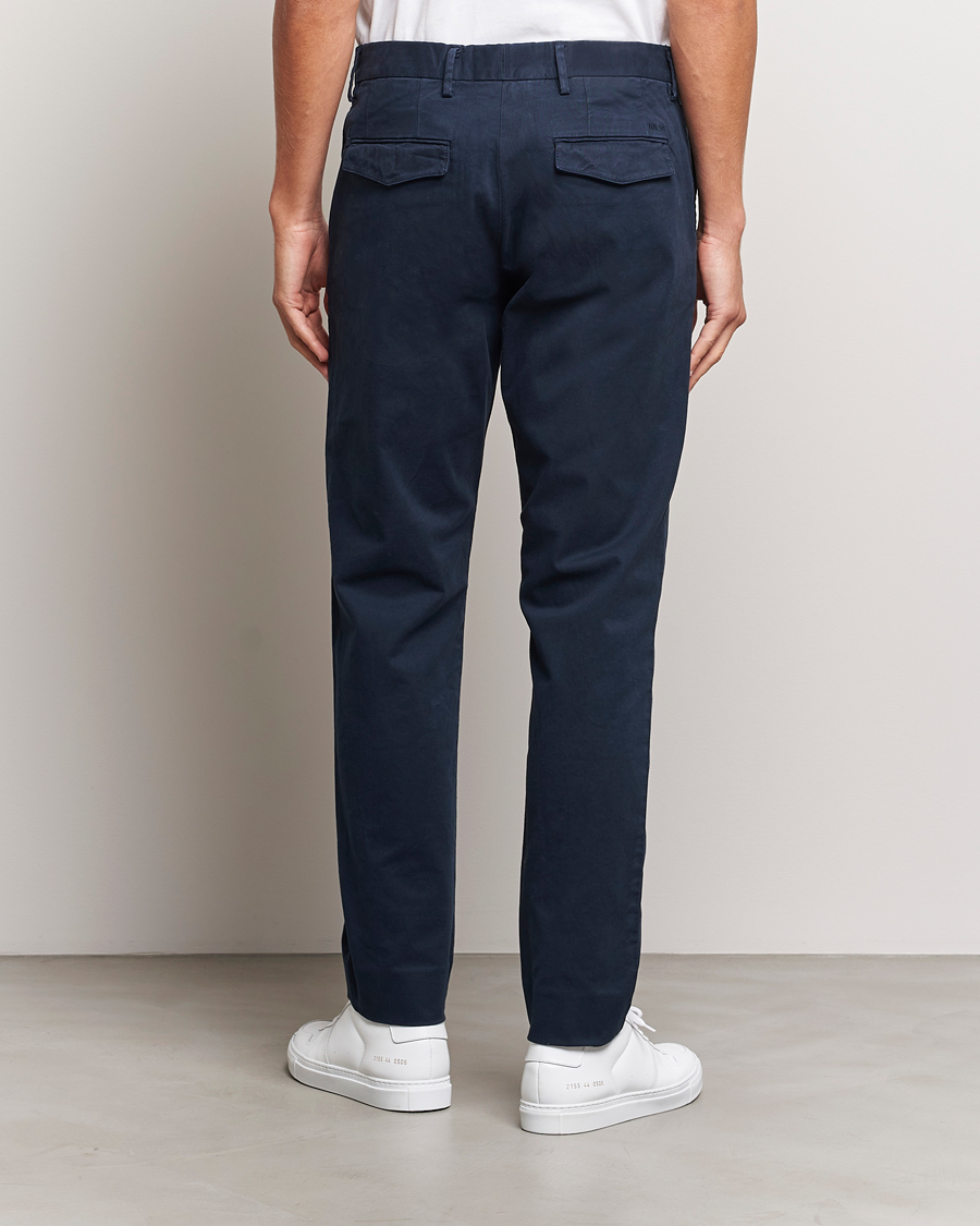 Herr | Byxor | NN07 | Wilhelm Regular Fit Stretch Chinos Navy Blue