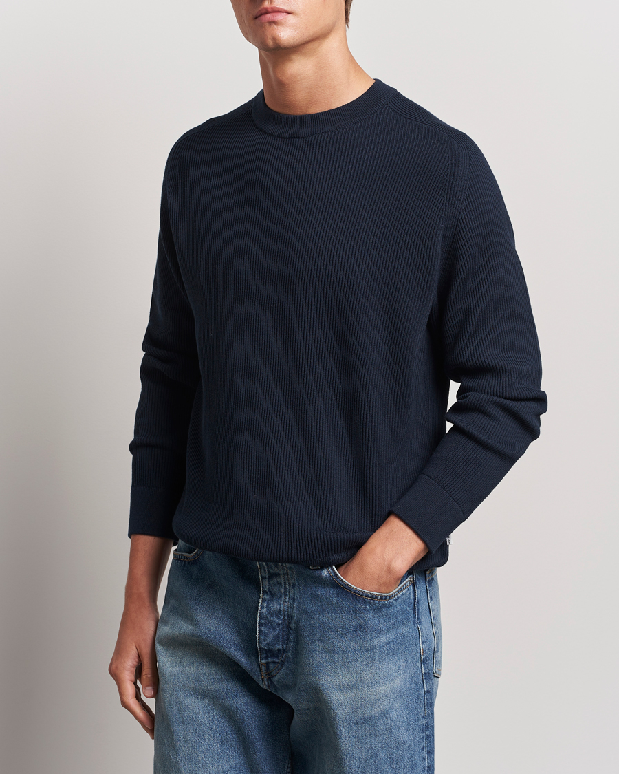 Herr |  | NN07 | Kevin Cotton Knitted Sweater Navy Blue