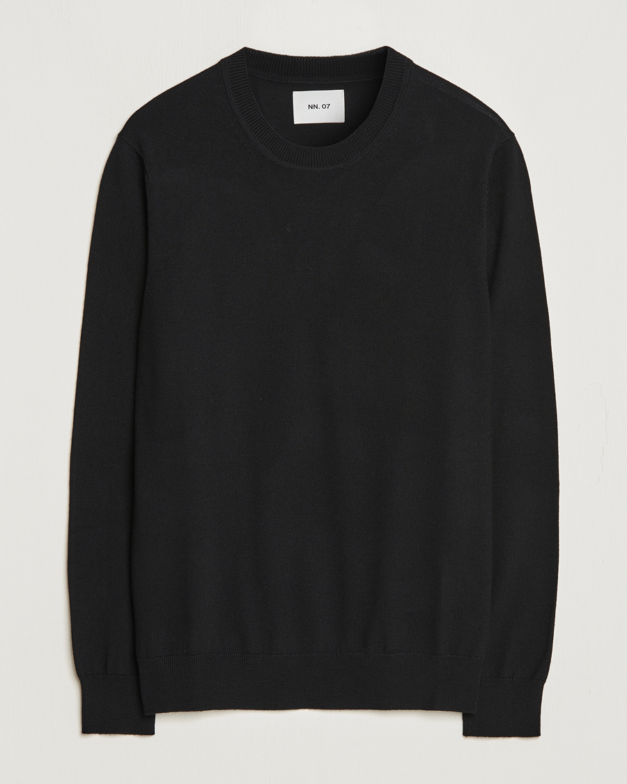 Herr | Tröjor | NN07 | Ted Merino Crew Neck Pullover Black