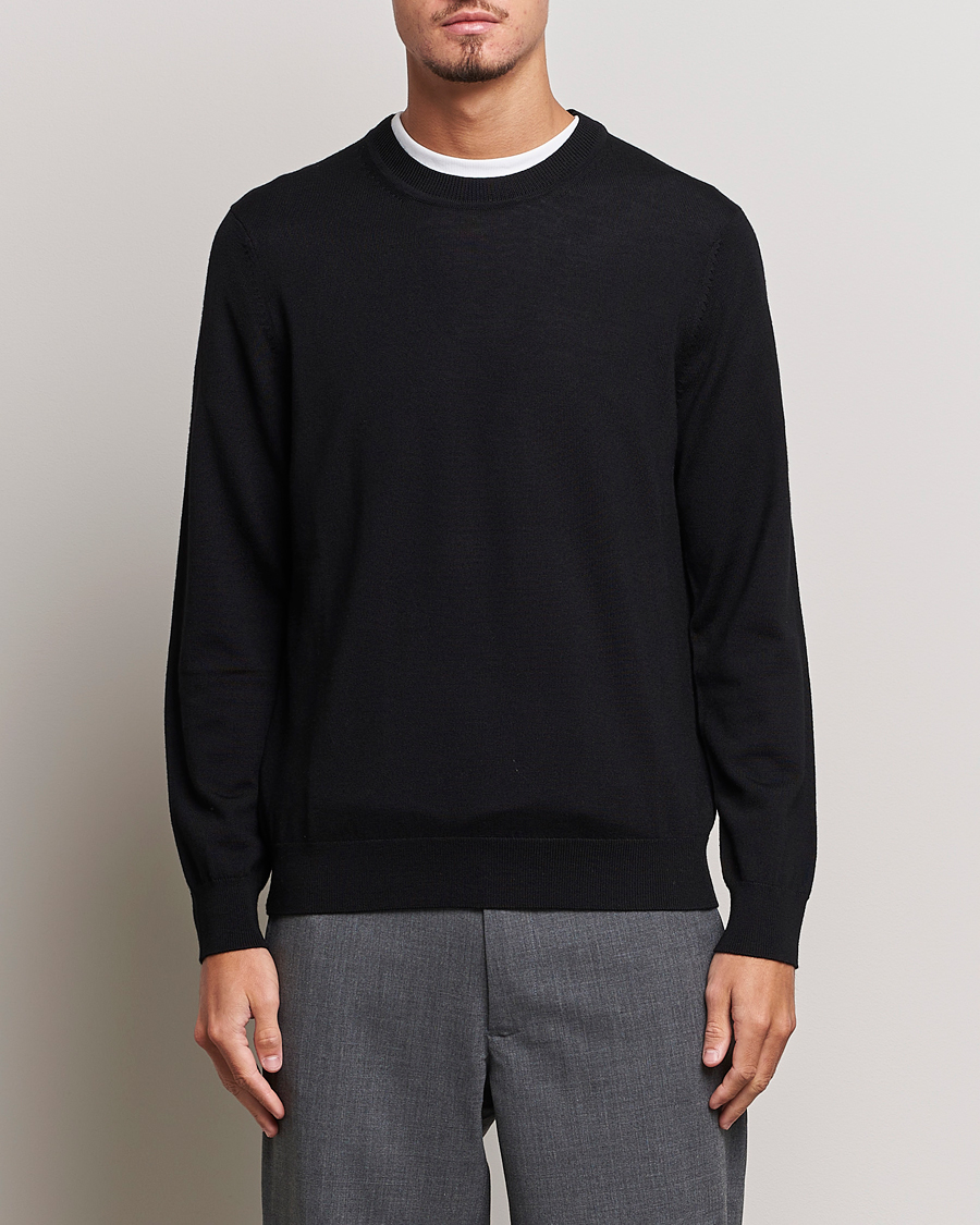 Herre |  | NN07 | Ted Merino Crew Neck Pullover Black