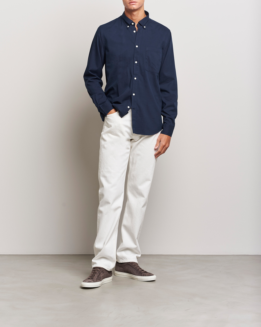 Herr | Skjortor | NN07 | Arne Tencel Shirt Navy Blue