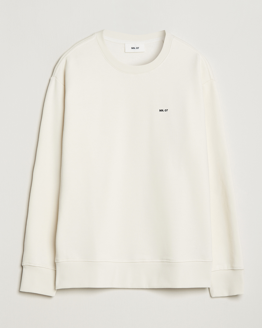 Herr | | NN07 | Briggs Logo Crew Neck Sweatshirt Off White