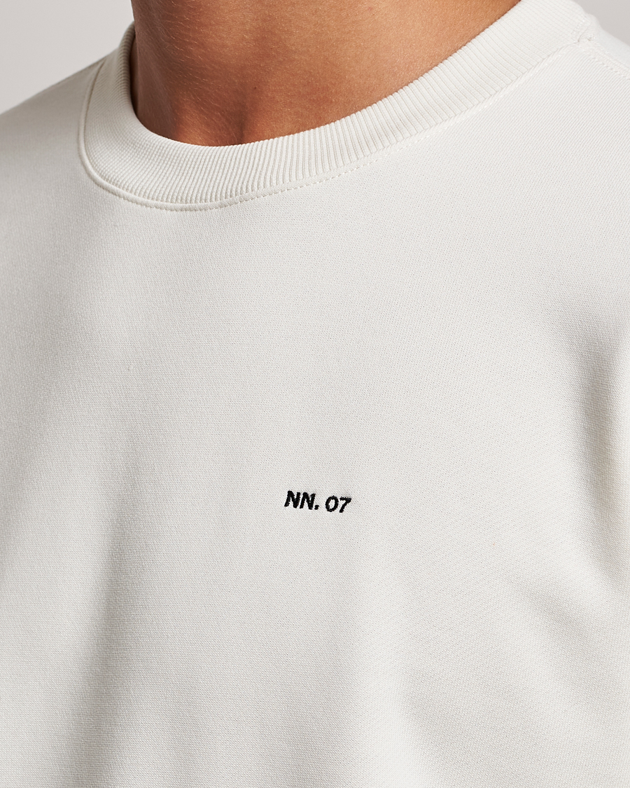 Herr | Tröjor | NN07 | Briggs Logo Crew Neck Sweatshirt Off White