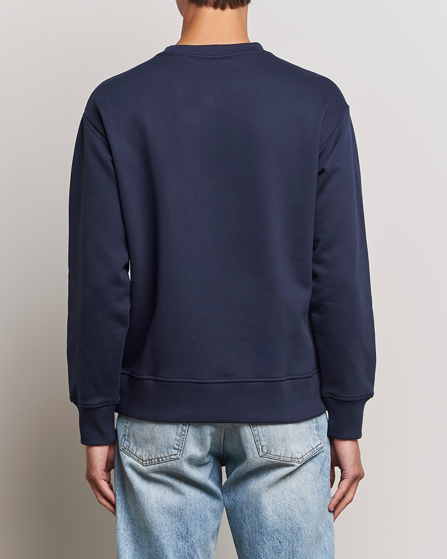 Herr | Tröjor | NN07 | Briggs Logo Crew Neck Sweatshirt Navy Blue