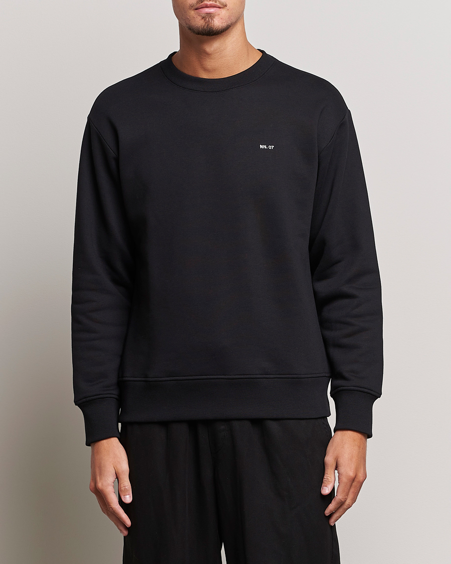 Herr | Business & Beyond | NN07 | Briggs Logo Crew Neck Sweatshirt Black