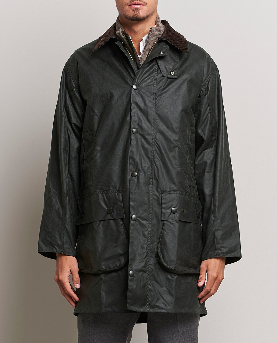 Herr | Jackor | Barbour Lifestyle | Border Wax Coat Sage