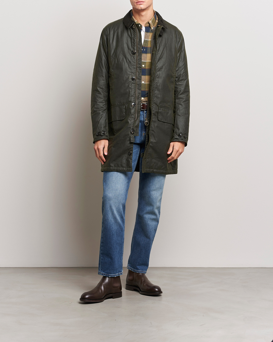 Herr | Jackor | Barbour Lifestyle | Waxed Mac Coat Fern