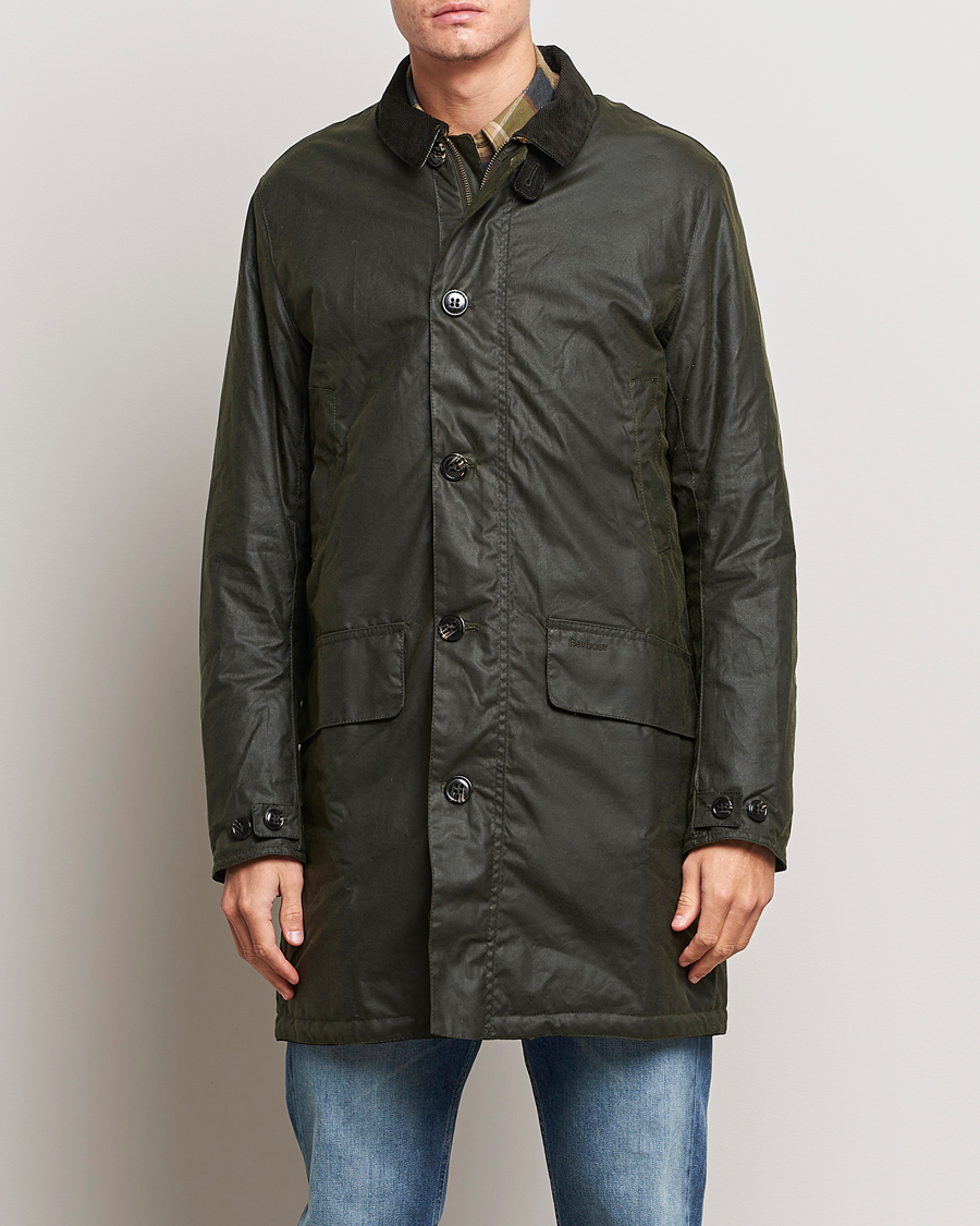 Herr | Jackor | Barbour Lifestyle | Waxed Mac Coat Fern