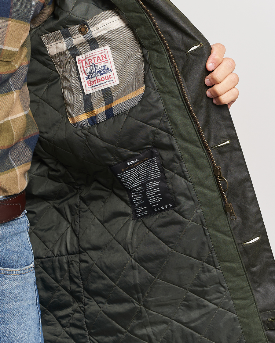 Herr | Jackor | Barbour Lifestyle | Waxed Mac Coat Fern