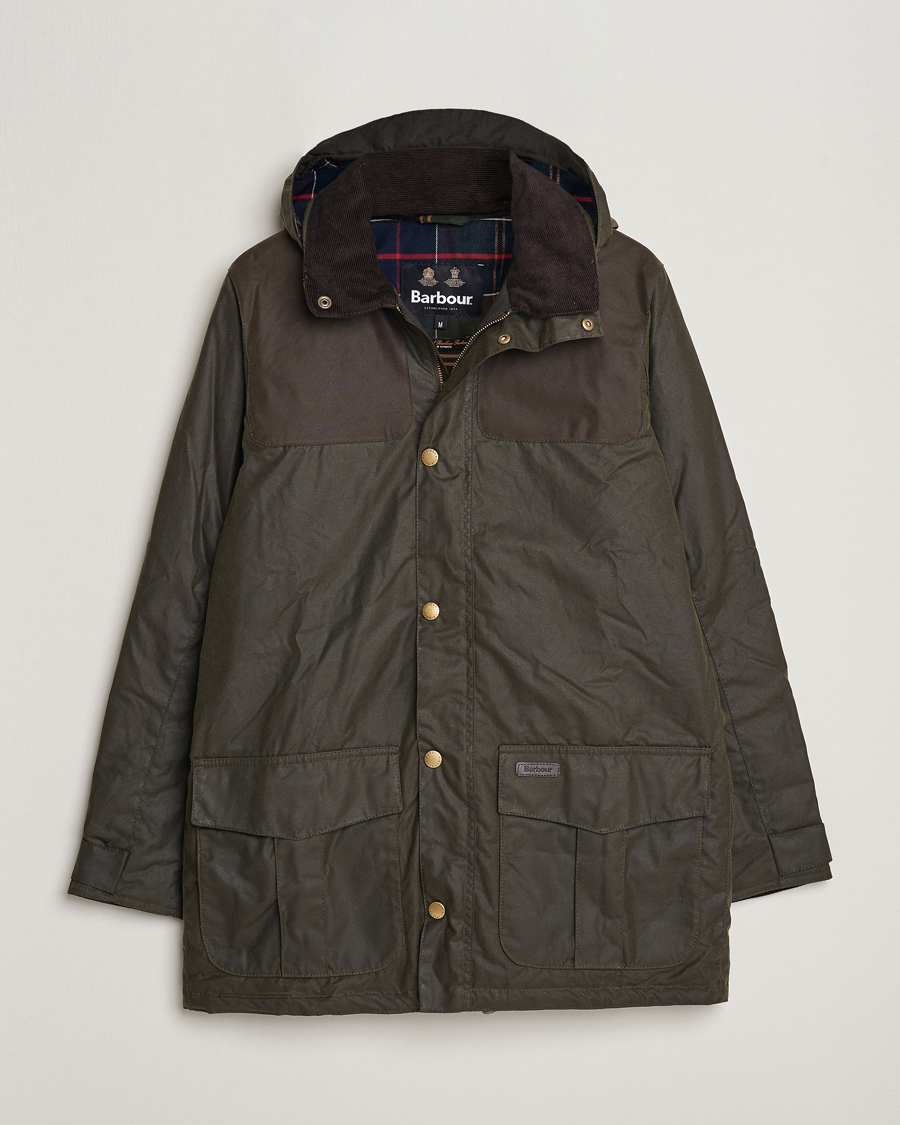 Herr | Jackor | Barbour Lifestyle | Ollerton Waxed Parka Archive Olive