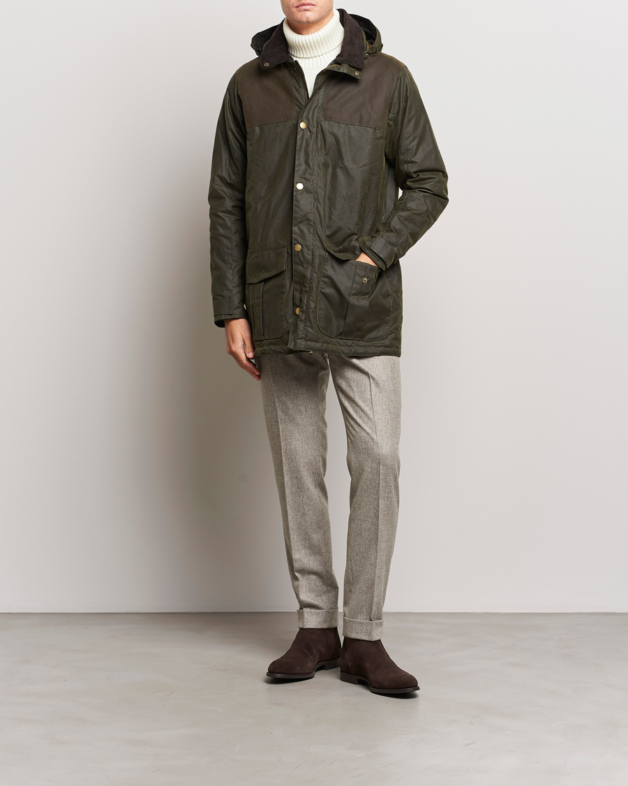 Herr | Jackor | Barbour Lifestyle | Ollerton Waxed Parka Archive Olive
