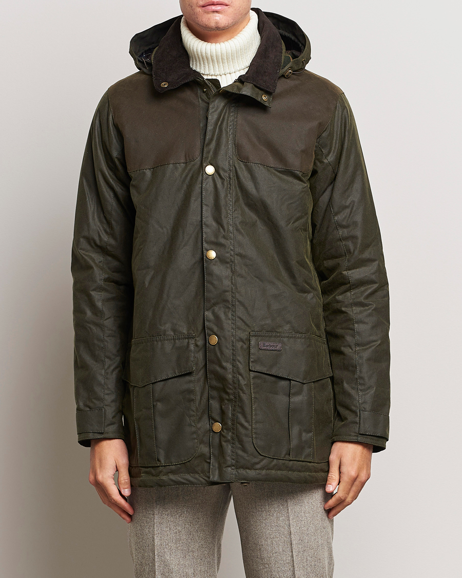 Herr | Vinterjackor | Barbour Lifestyle | Ollerton Waxed Parka Archive Olive