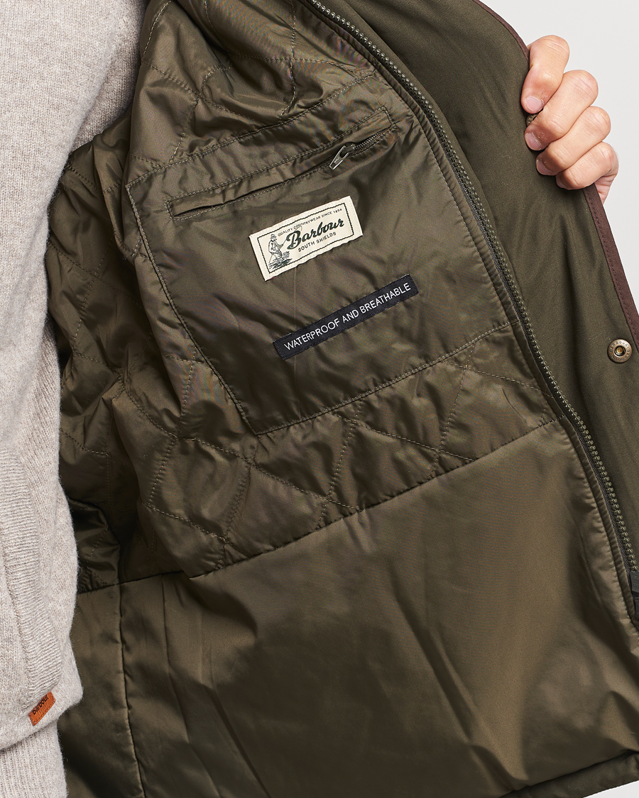 Herr | Jackor | Barbour Lifestyle | Burton Quilt Waterproof Jacket Dark Olive