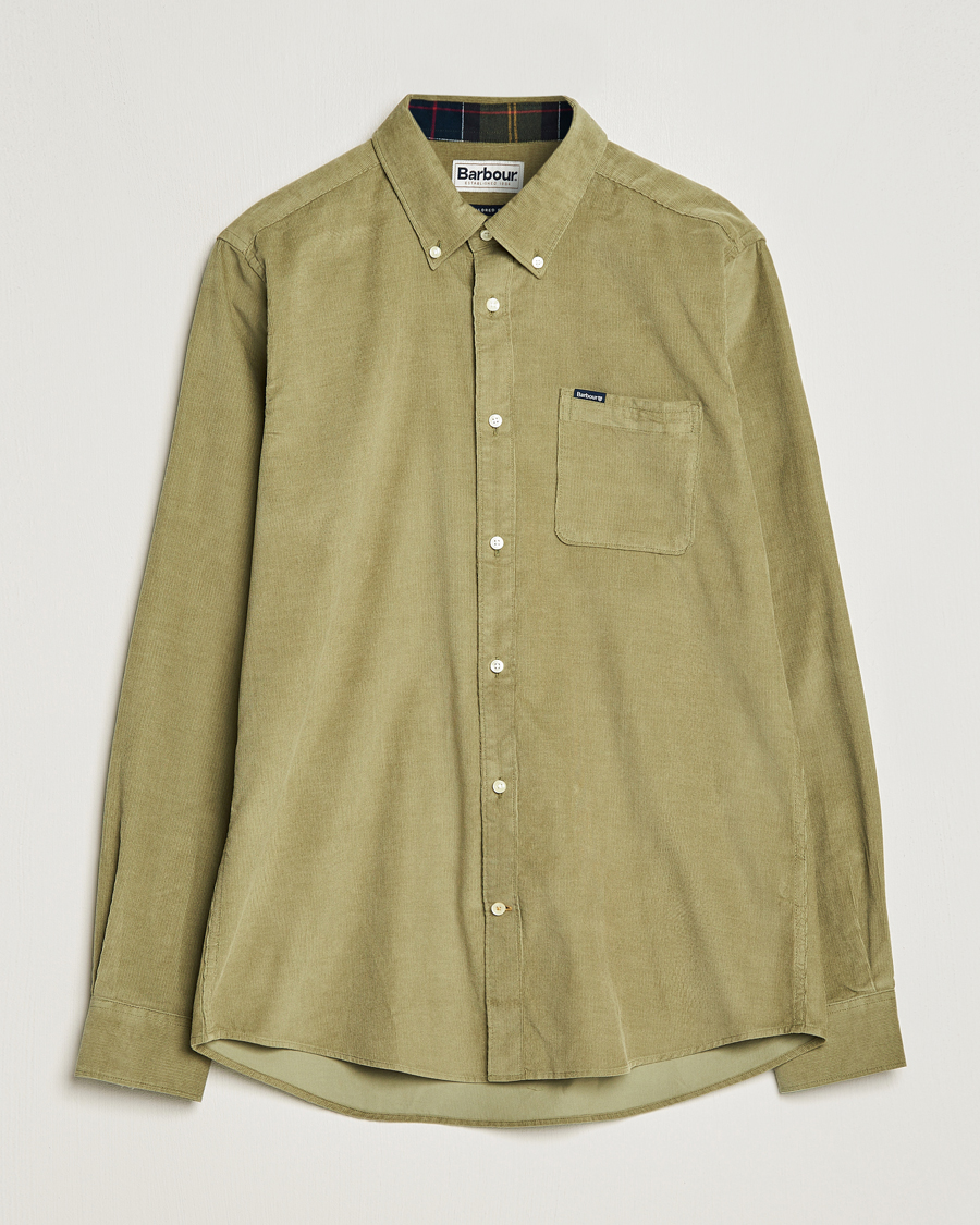 Herr | Skjortor | Barbour Lifestyle | Ramsey Corduroy Shirt Bleached Olive
