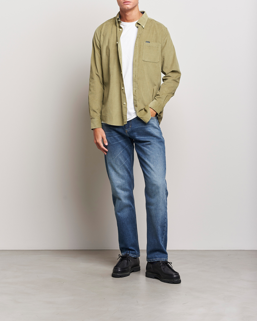 Herr | Skjortor | Barbour Lifestyle | Ramsey Corduroy Shirt Bleached Olive