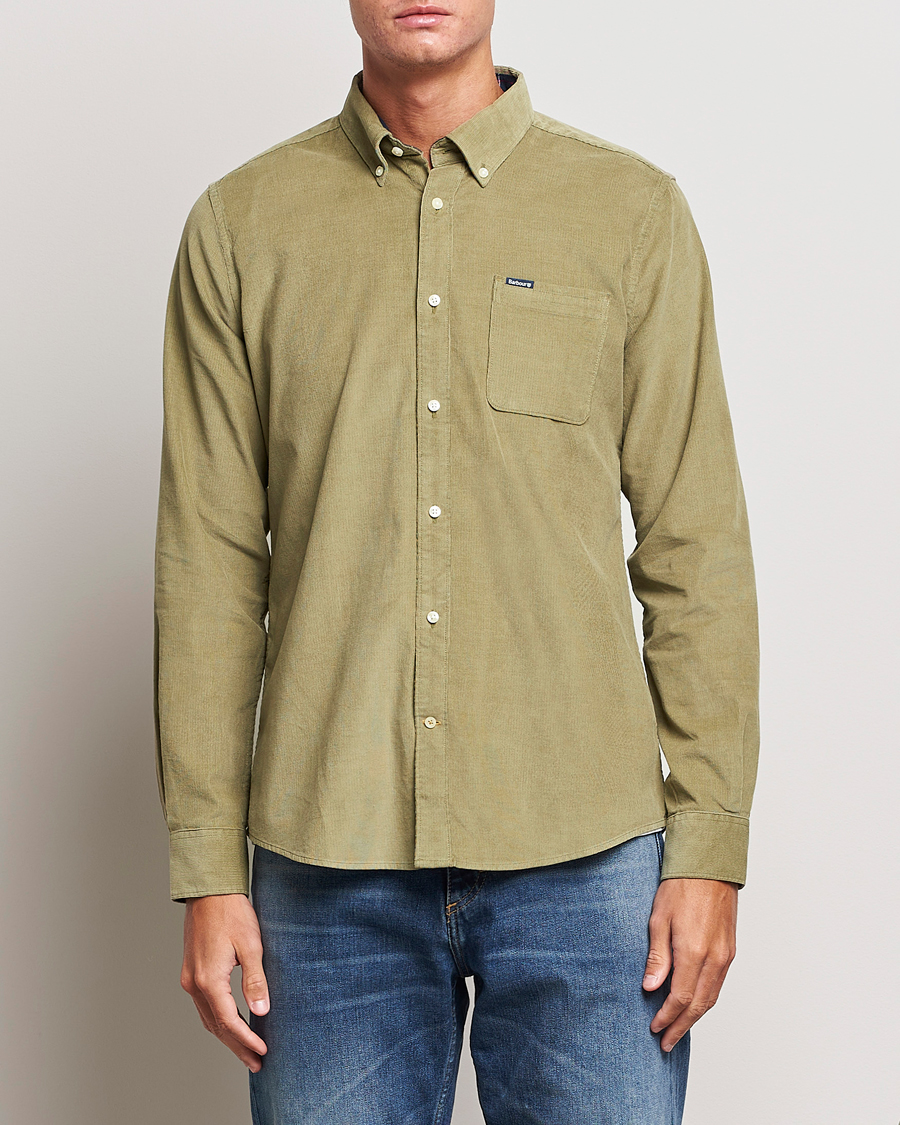 Herr |  | Barbour Lifestyle | Ramsey Corduroy Shirt Bleached Olive