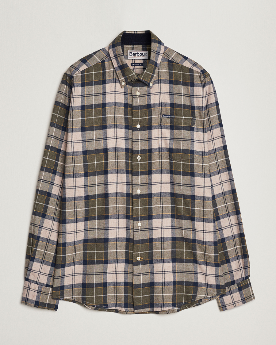 Herr | Skjortor | Barbour Lifestyle | Flannel Check Shirt Forest Mist