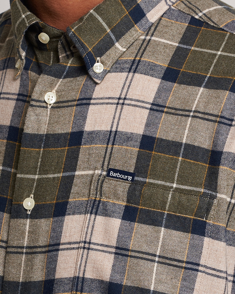 Herr | Skjortor | Barbour Lifestyle | Flannel Check Shirt Forest Mist