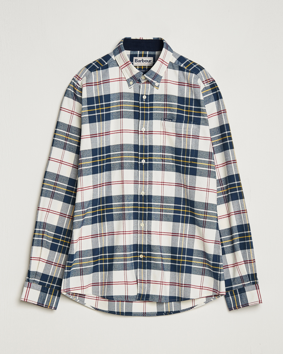 Herr | Skjortor | Barbour Lifestyle | Ronan Flannel Check Shirt Ecru
