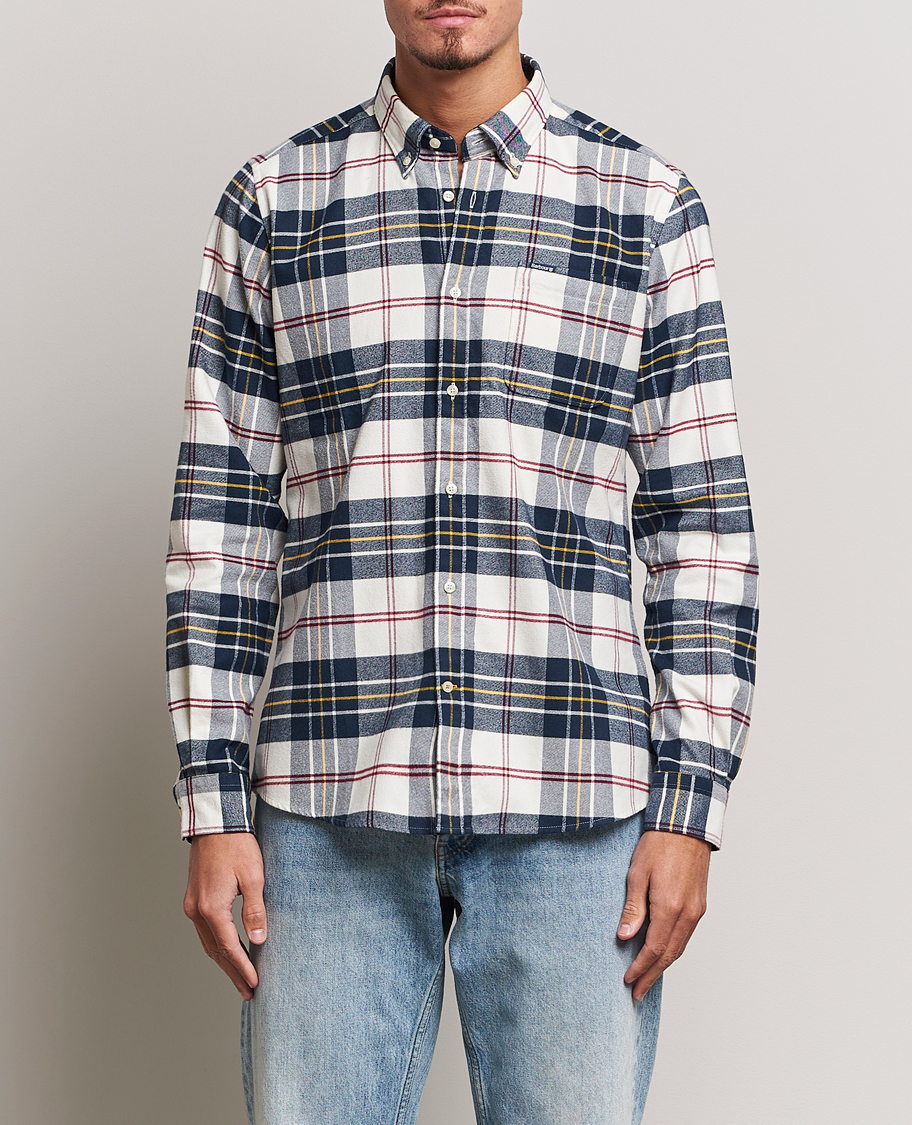 Herr |  | Barbour Lifestyle | Ronan Flannel Check Shirt Ecru