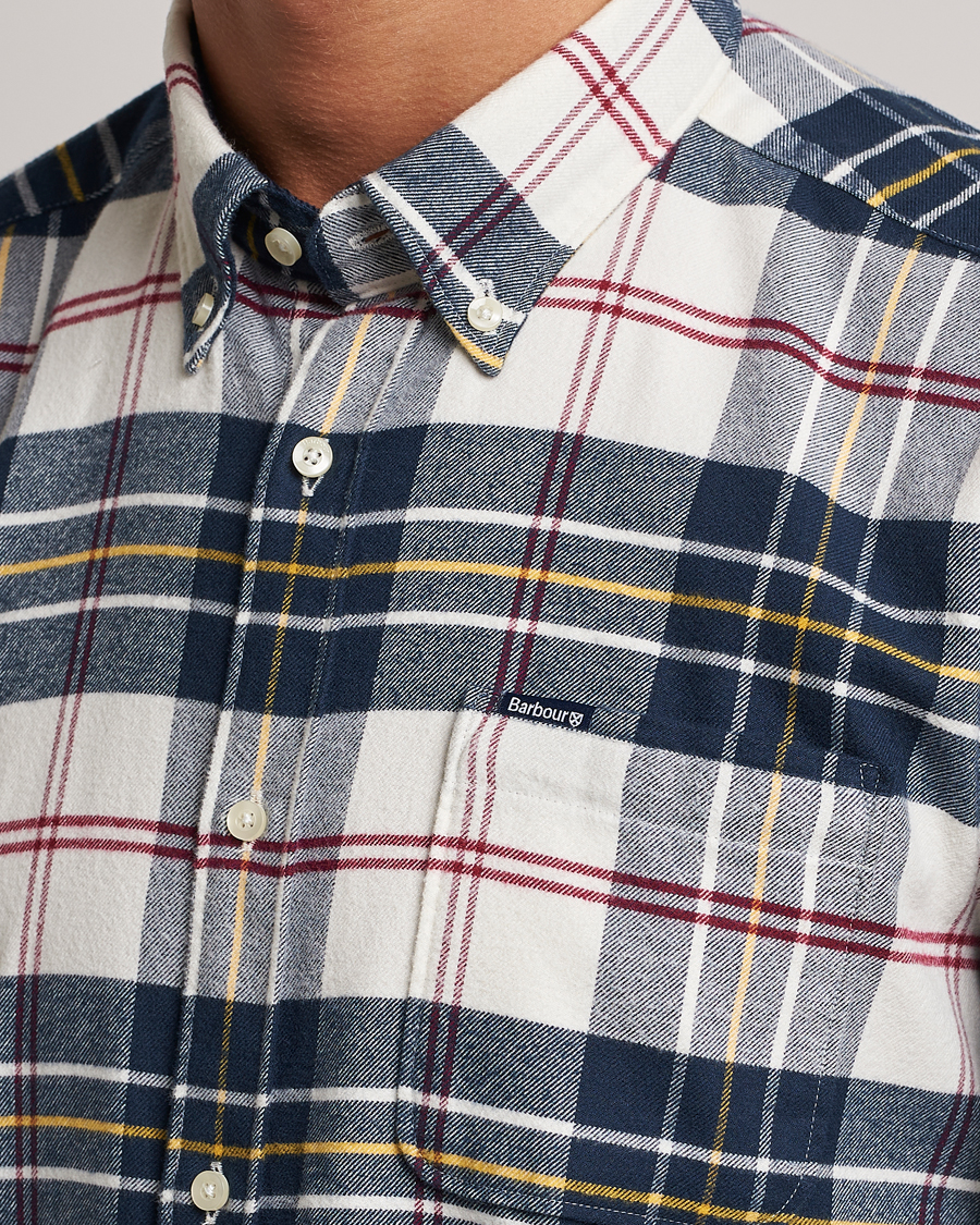 Herr | Skjortor | Barbour Lifestyle | Ronan Flannel Check Shirt Ecru