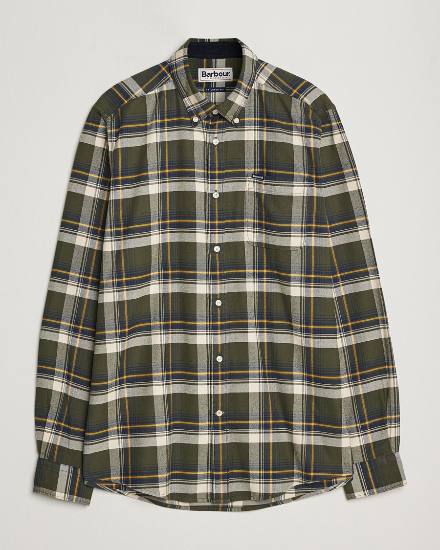 Herr | Skjortor | Barbour Lifestyle | Sheildton Check Flannel Shirt Olive