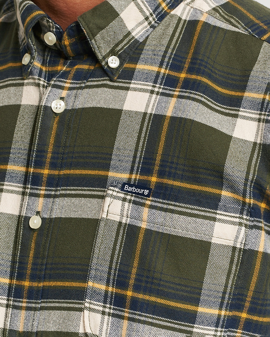 Herr | Skjortor | Barbour Lifestyle | Sheildton Check Flannel Shirt Olive