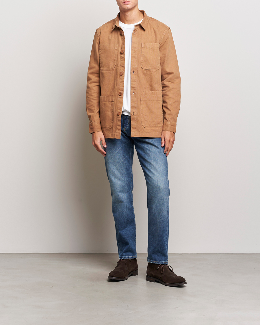 Herr | Skjortor | Barbour Lifestyle | Chesterwood Cotton Overshirt Sandstone