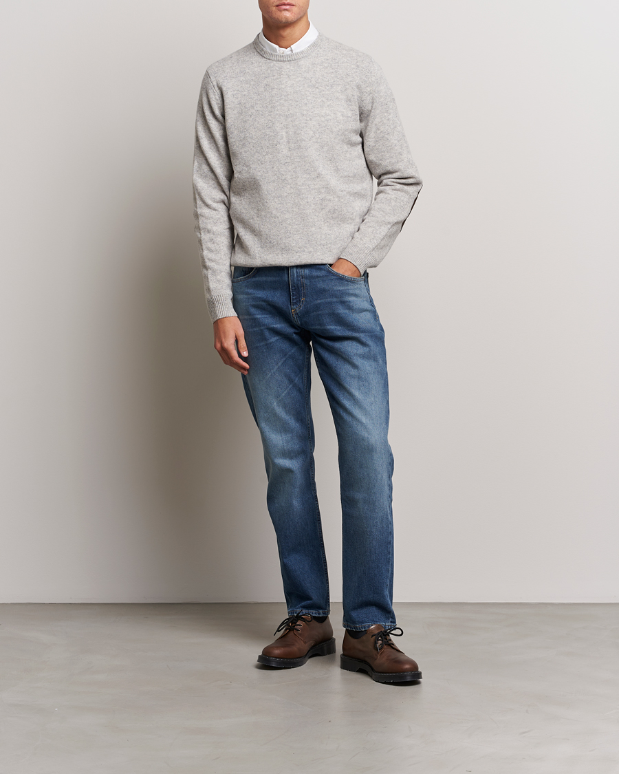 Herr | Tröjor | Barbour Lifestyle | Patch Crew Light Grey Marl