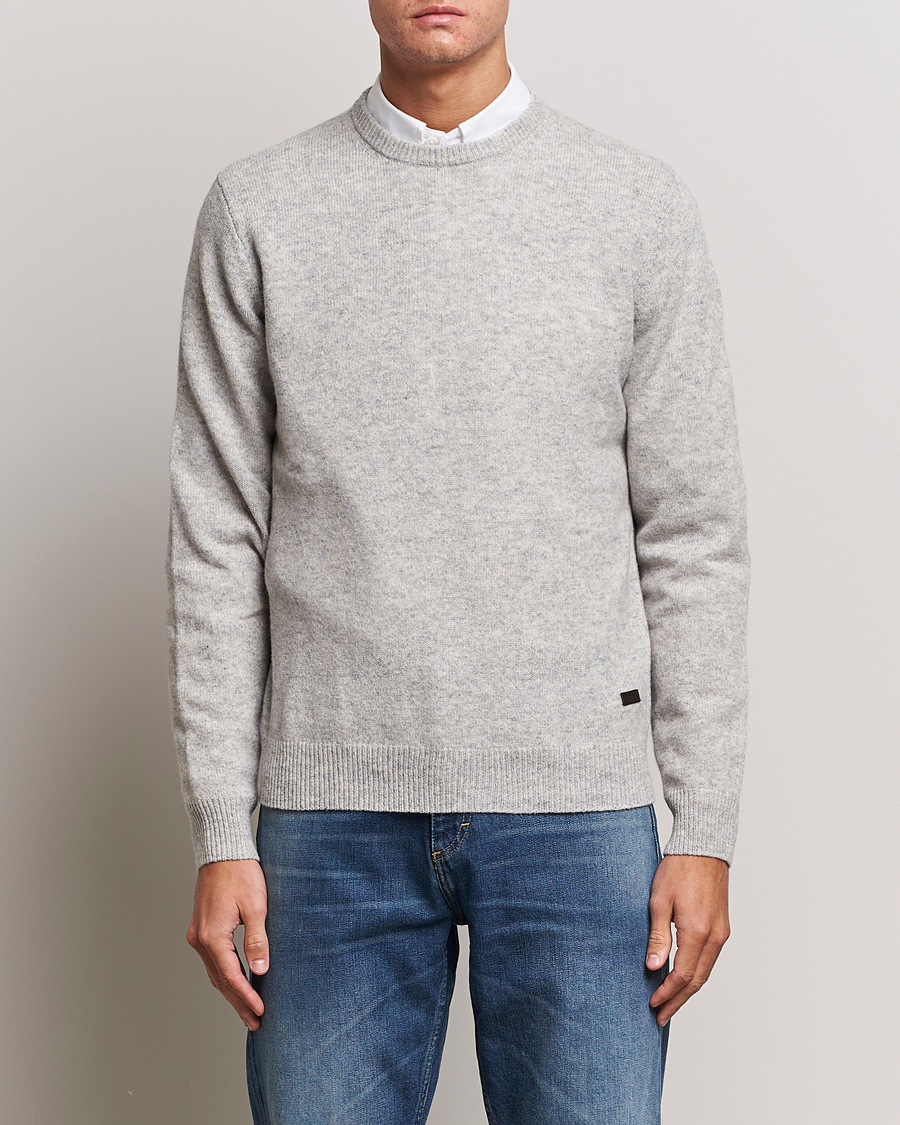 Herr | Tröjor | Barbour Lifestyle | Patch Crew Light Grey Marl