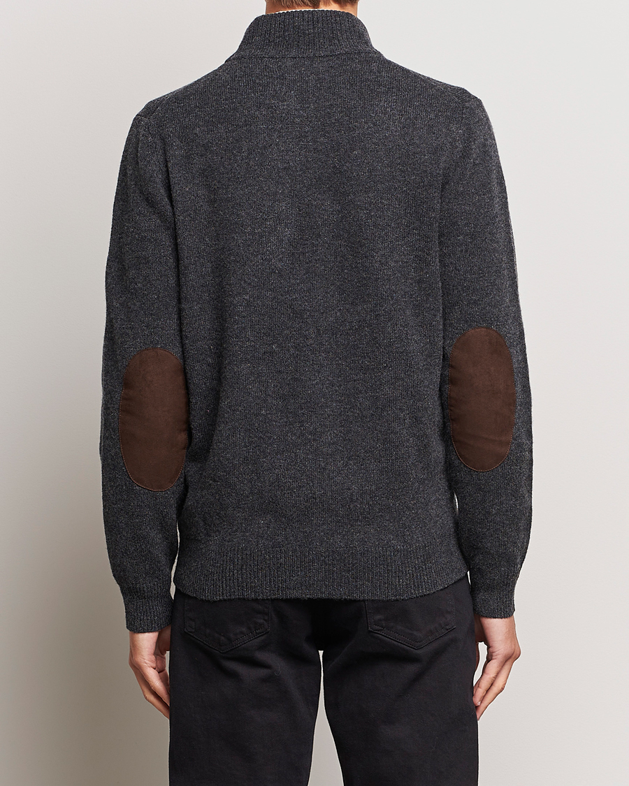 Herr | Tröjor | Barbour Lifestyle | Essential Patch Zip Through Cardigan Charcoal Marl