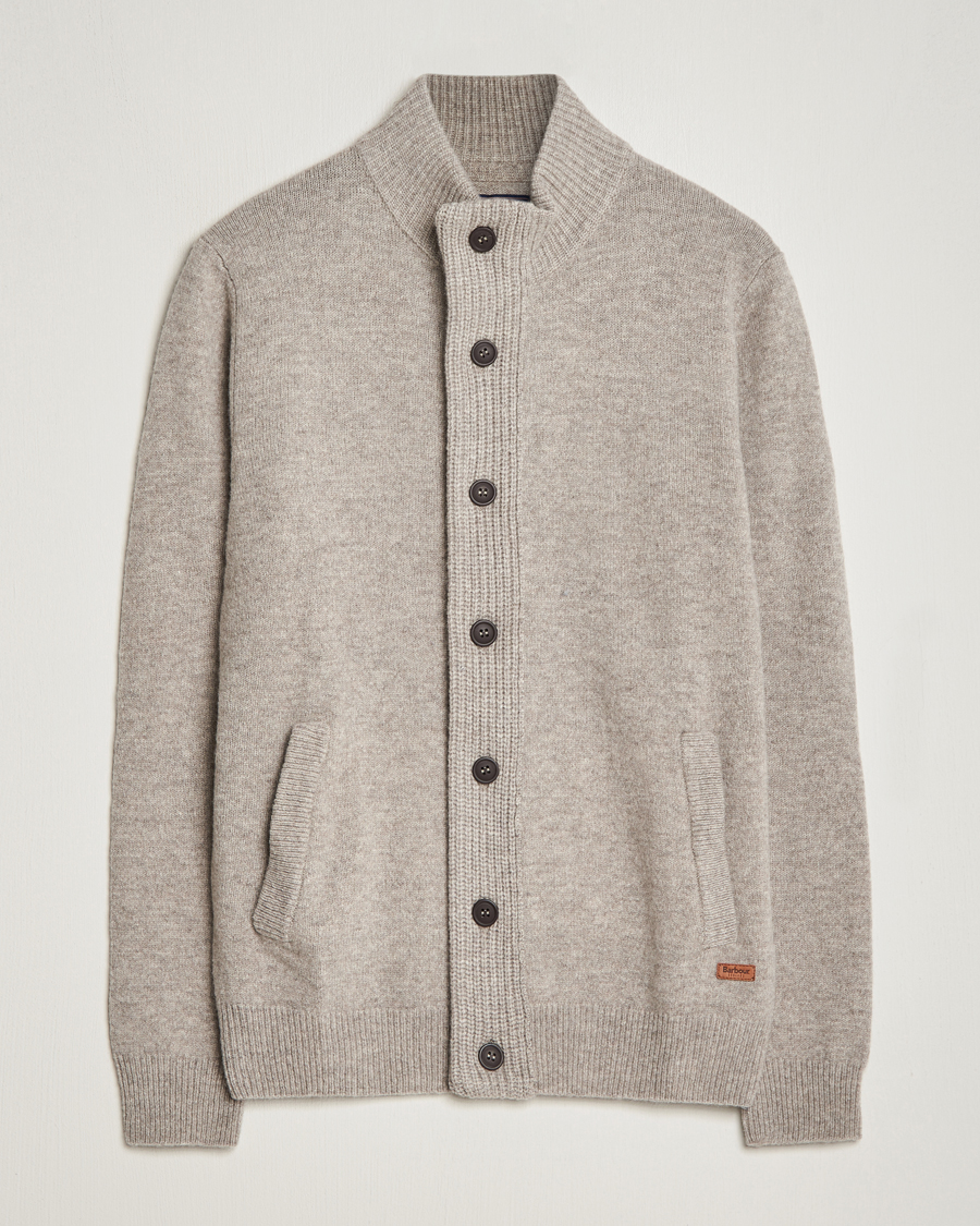 Herr | Tröjor | Barbour Lifestyle | Essential Patch Zip Through Cardigan New Stone