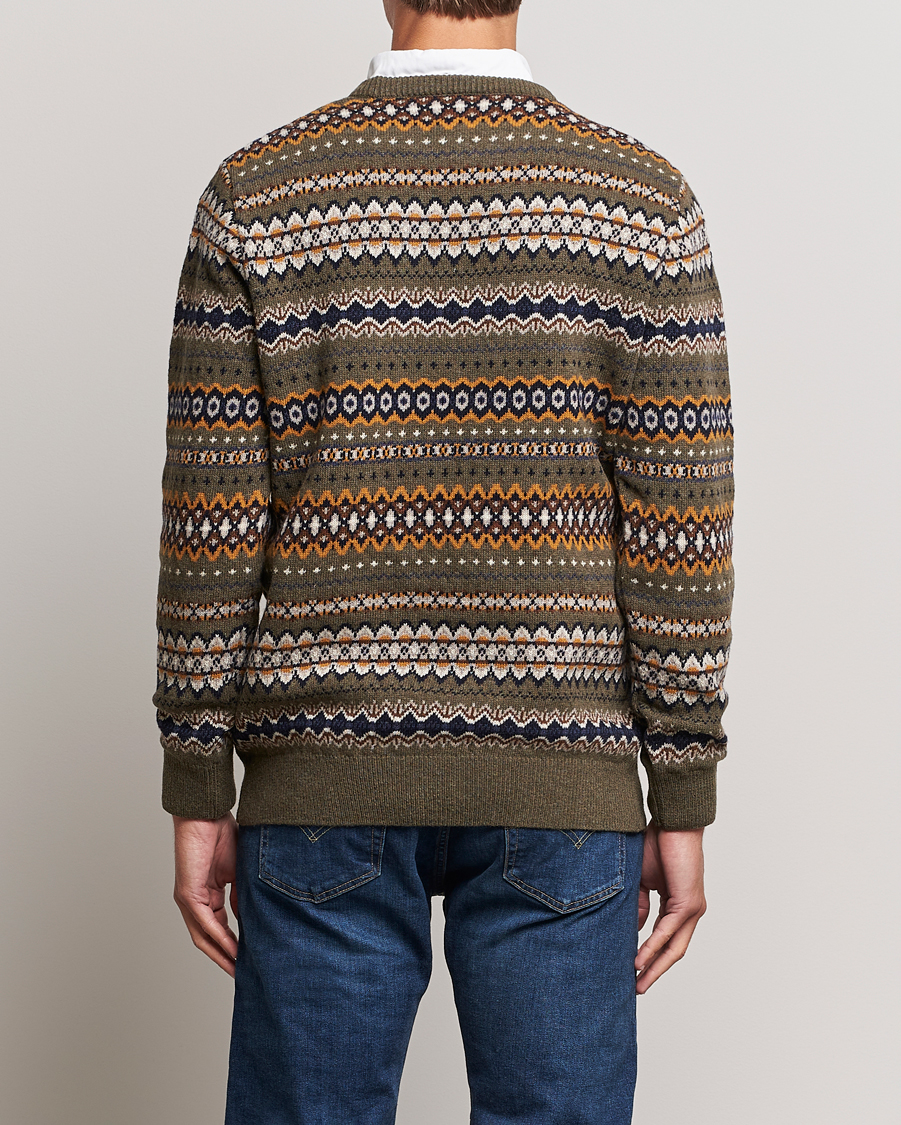 Herr | Tröjor | Barbour Lifestyle | Case Fairisle Crew Willow Green