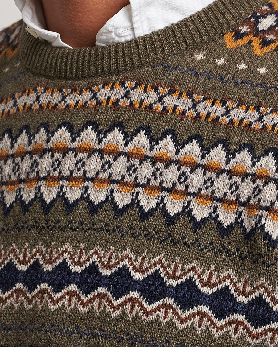 Herr | Tröjor | Barbour Lifestyle | Case Fairisle Crew Willow Green