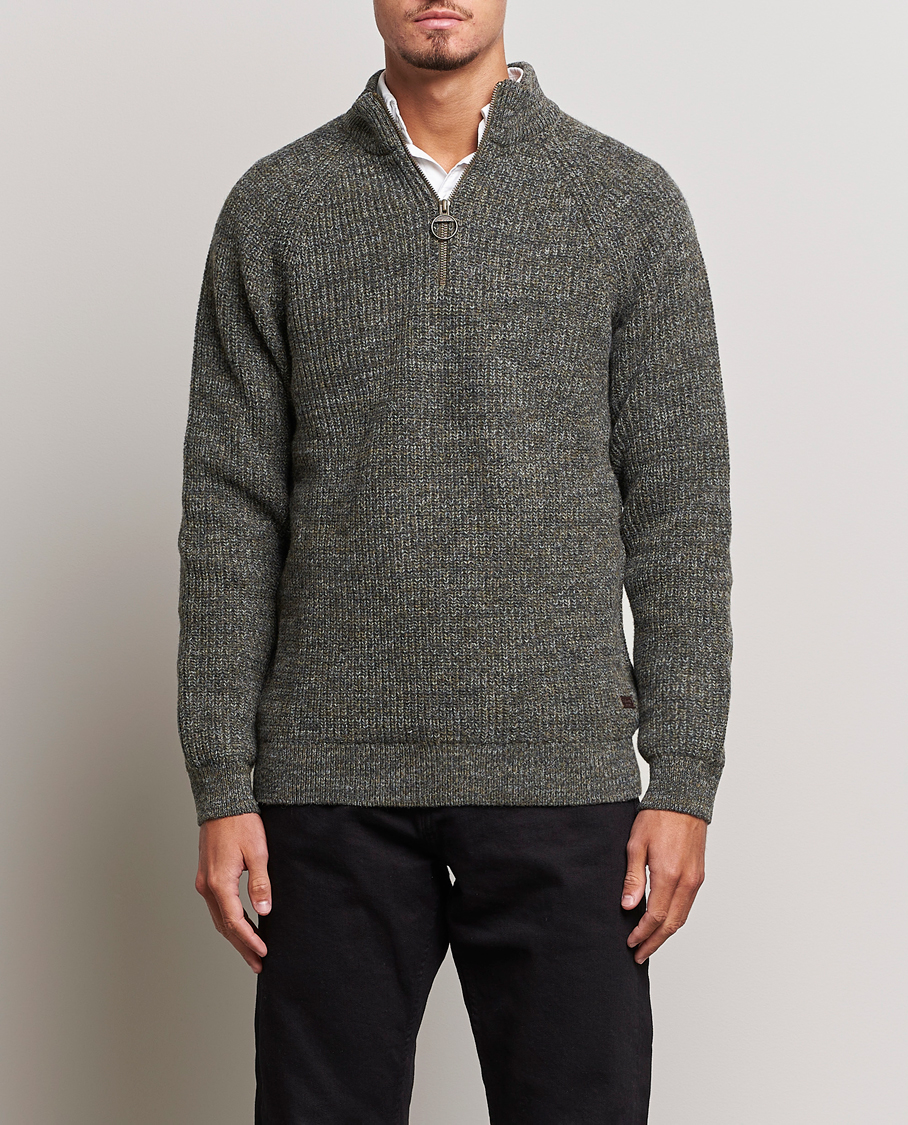 Herr | Best of British | Barbour Lifestyle | Horseford Knitted Halfzip Olive