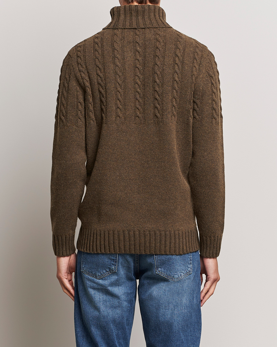 Herr | Tröjor | Barbour Lifestyle | Duffle Cable Rollneck Willow Green