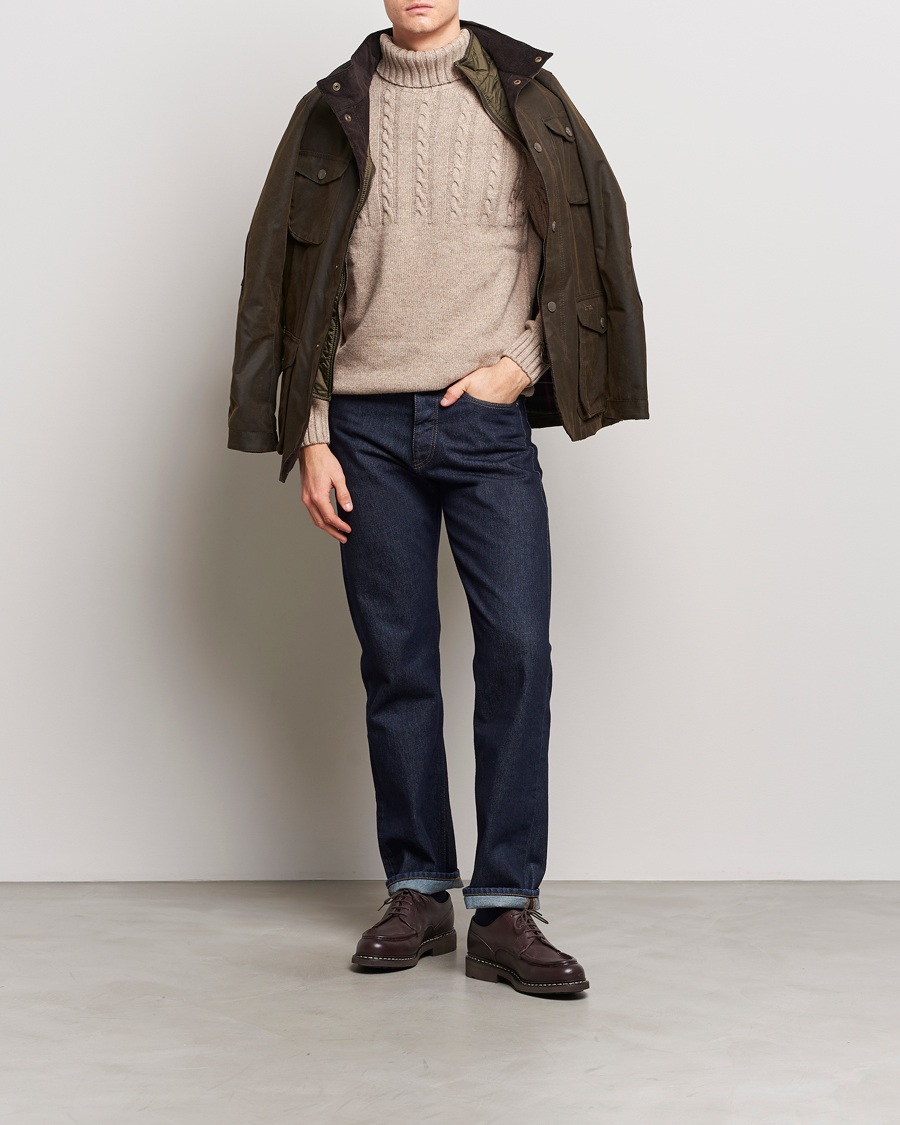 Herr | Tröjor | Barbour Lifestyle | Duffle Cable Rollneck Stone