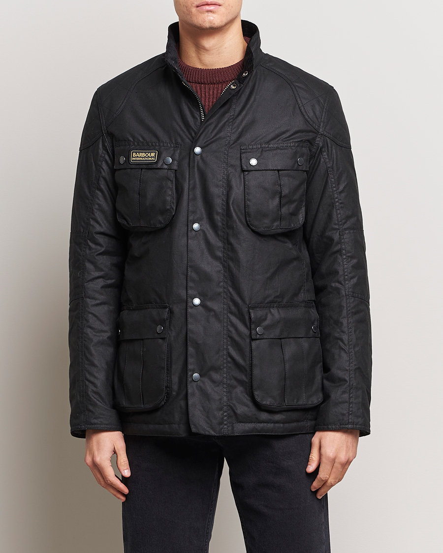 Herr |  | Barbour International | Lockseam Wax Jacket Black