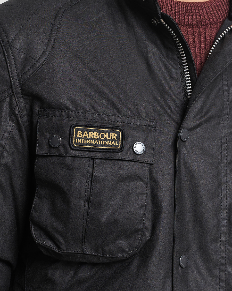Herr | Jackor | Barbour International | Lockseam Wax Jacket Black