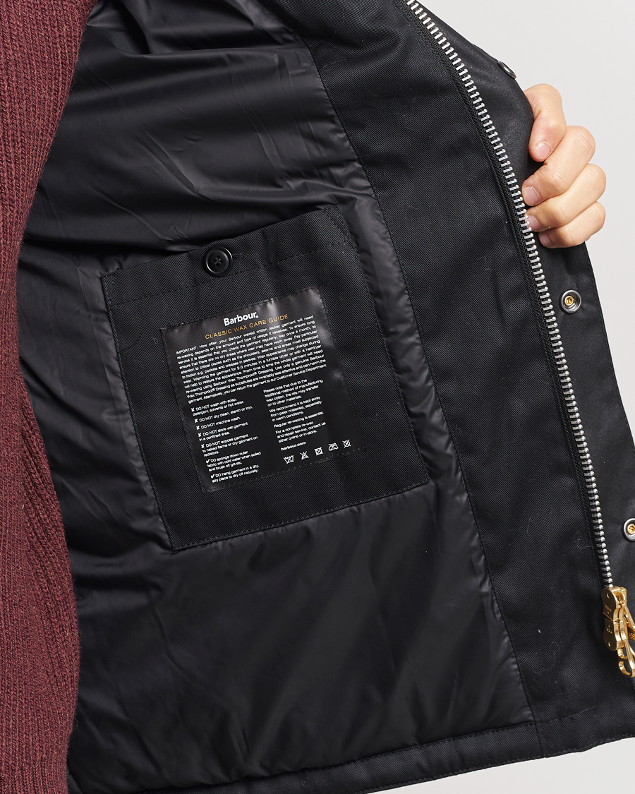 Herr | Jackor | Barbour International | Lockseam Wax Jacket Black