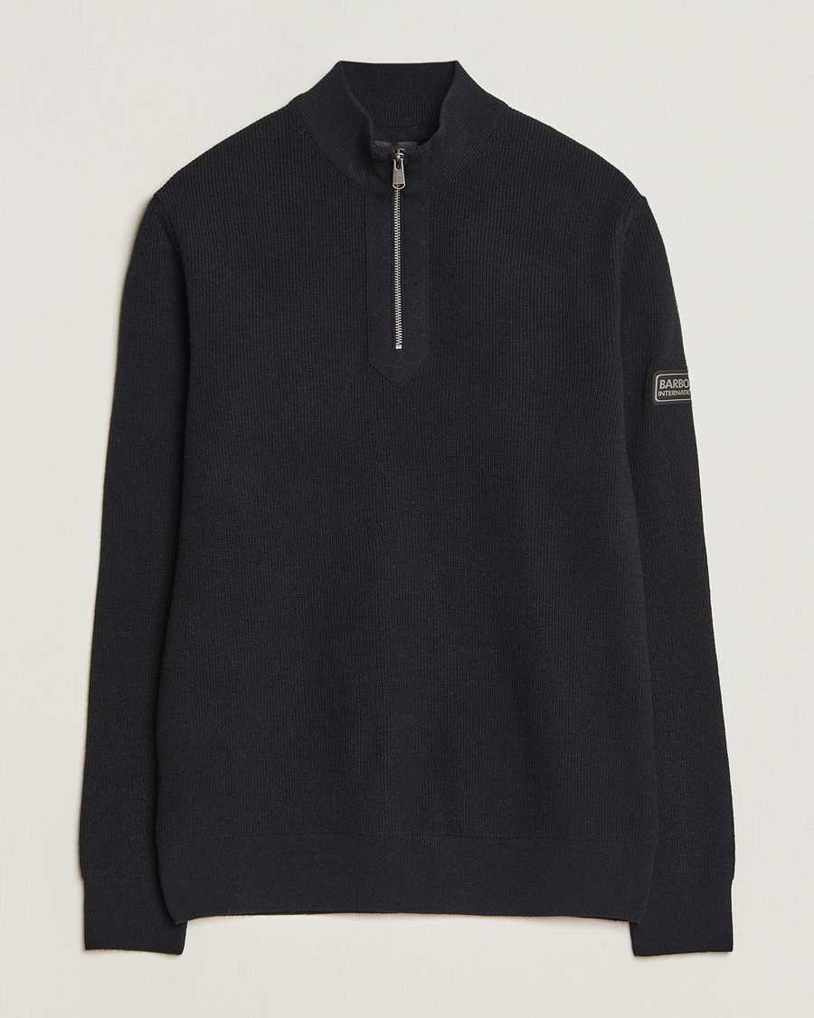 Herr | Tröjor | Barbour International | Corser Knitted Halfzip Black