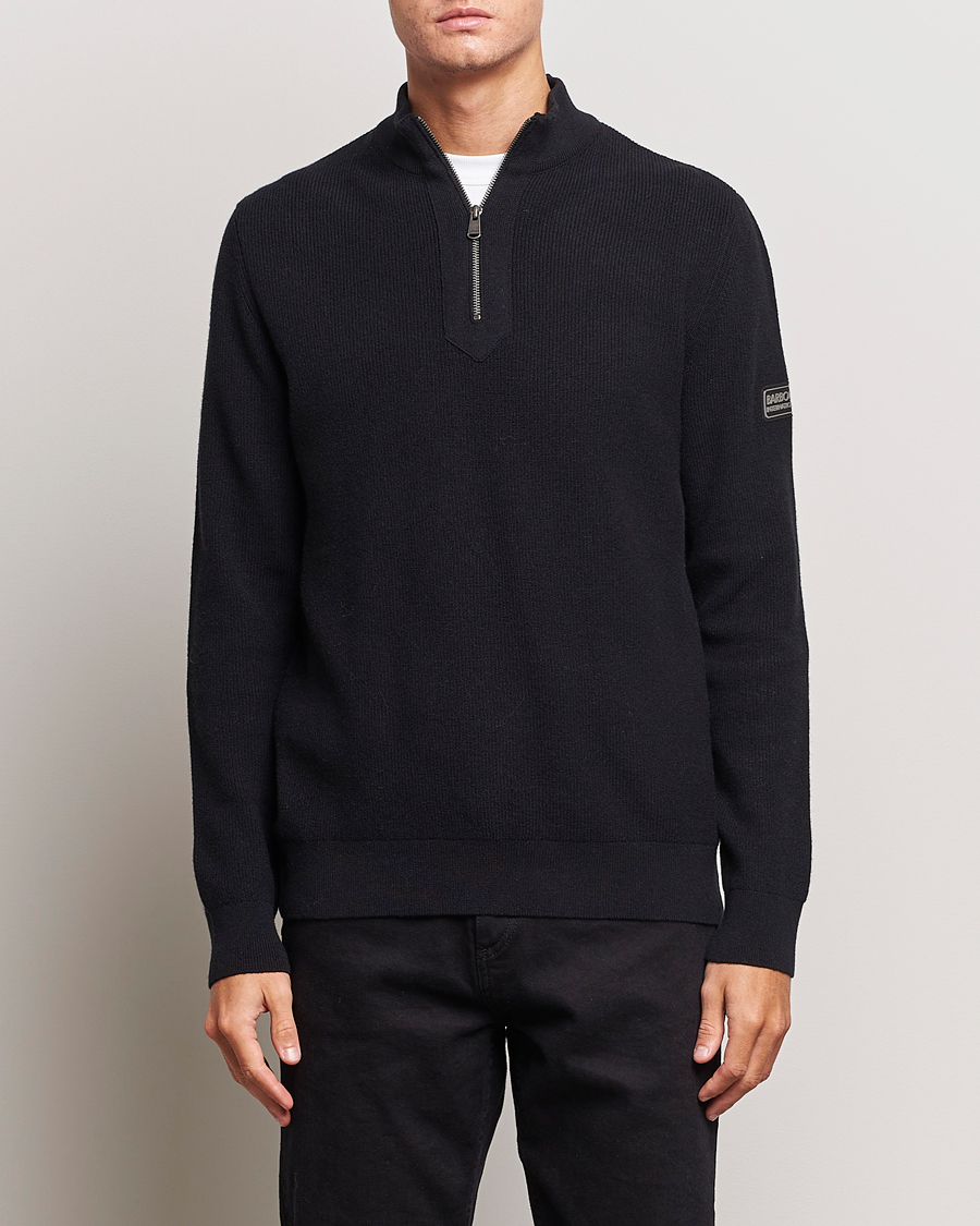 Herr | Barbour International | Barbour International | Corser Knitted Halfzip Black