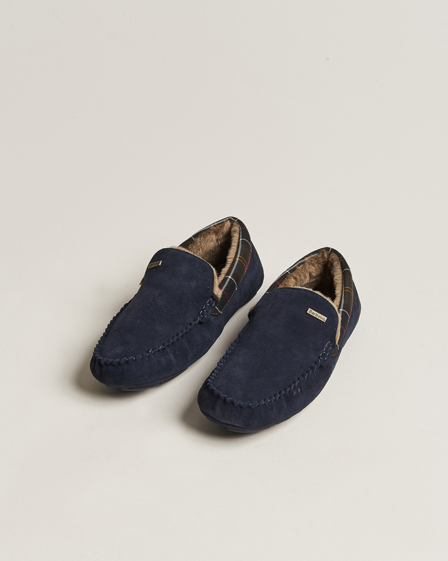 Herr | Sandaler & Tofflor | Barbour Lifestyle | Monty Indoor Car Shoe Navy Suede
