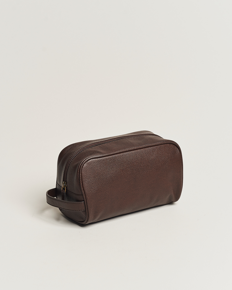 Herr | | Barbour Lifestyle | Leather Washbag Brown