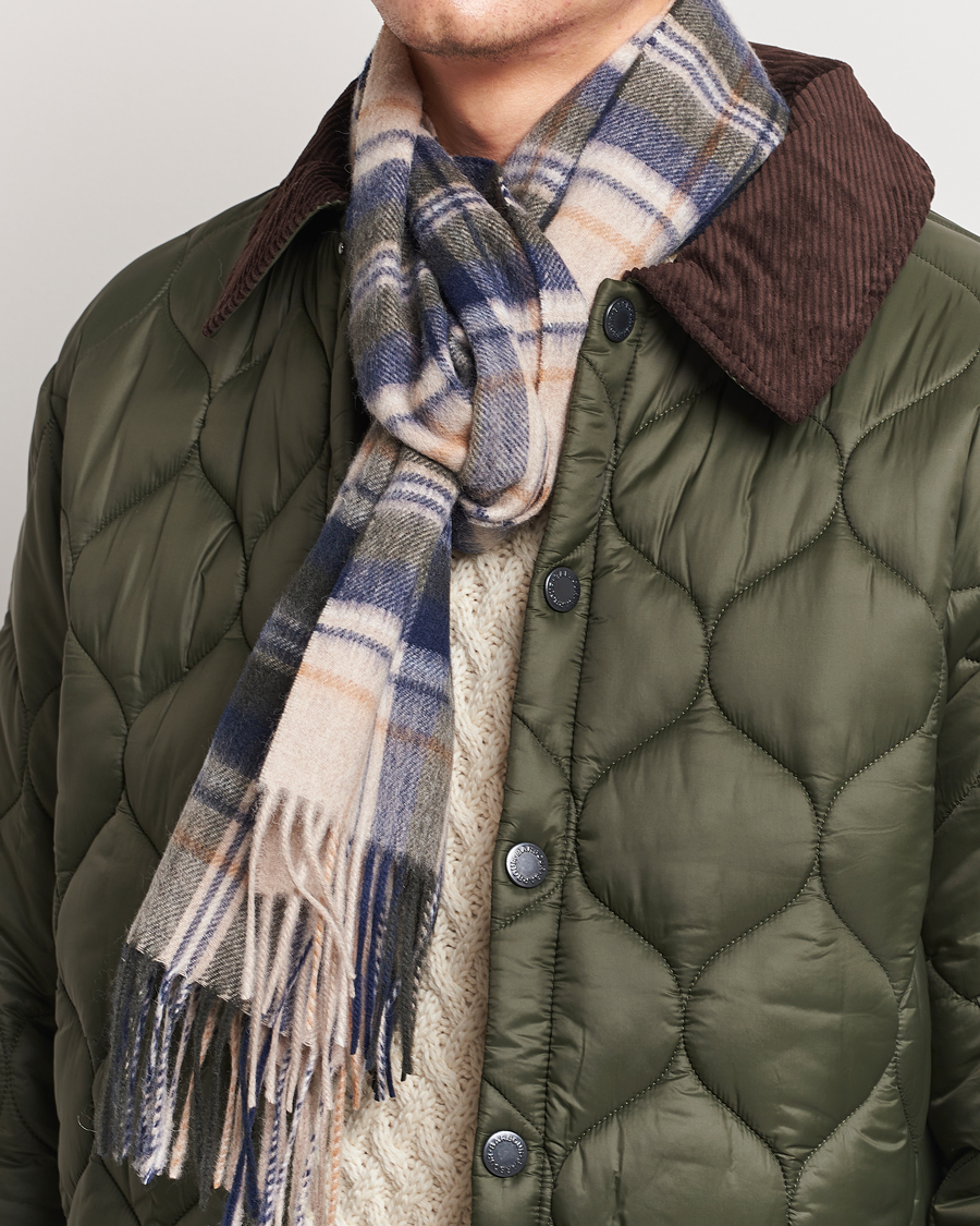 Herr | Halsdukar | Barbour Lifestyle | Lambswool/Cashmere New Check Tartan Sand/Beige/Plaid