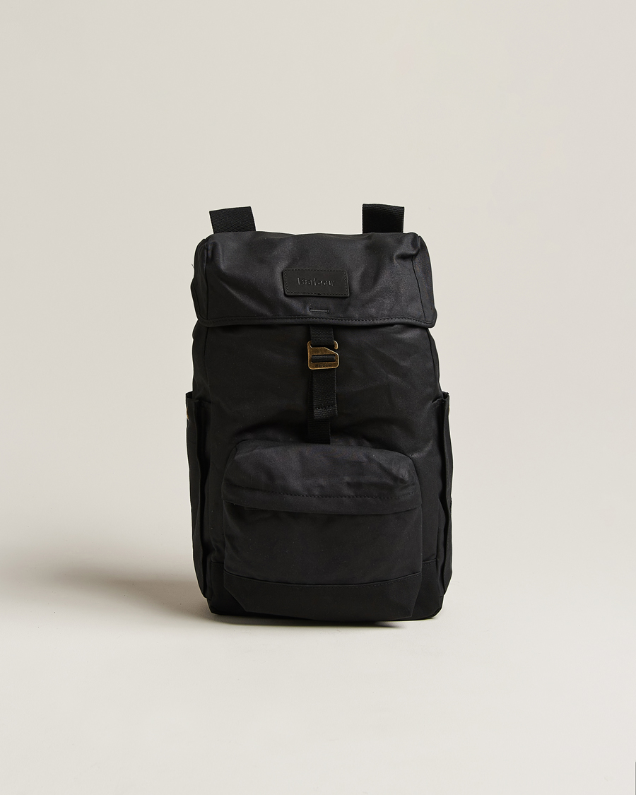 Herr | Barbour Lifestyle Essential Waxed Backpack Black | Barbour Lifestyle | Essential Waxed Backpack Black
