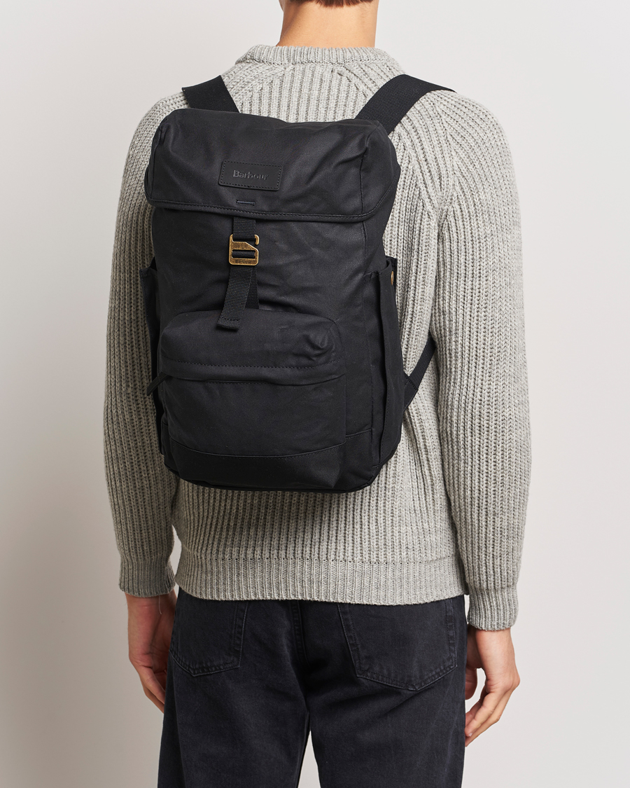 Herr | | Barbour Lifestyle | Essential Waxed Backpack Black