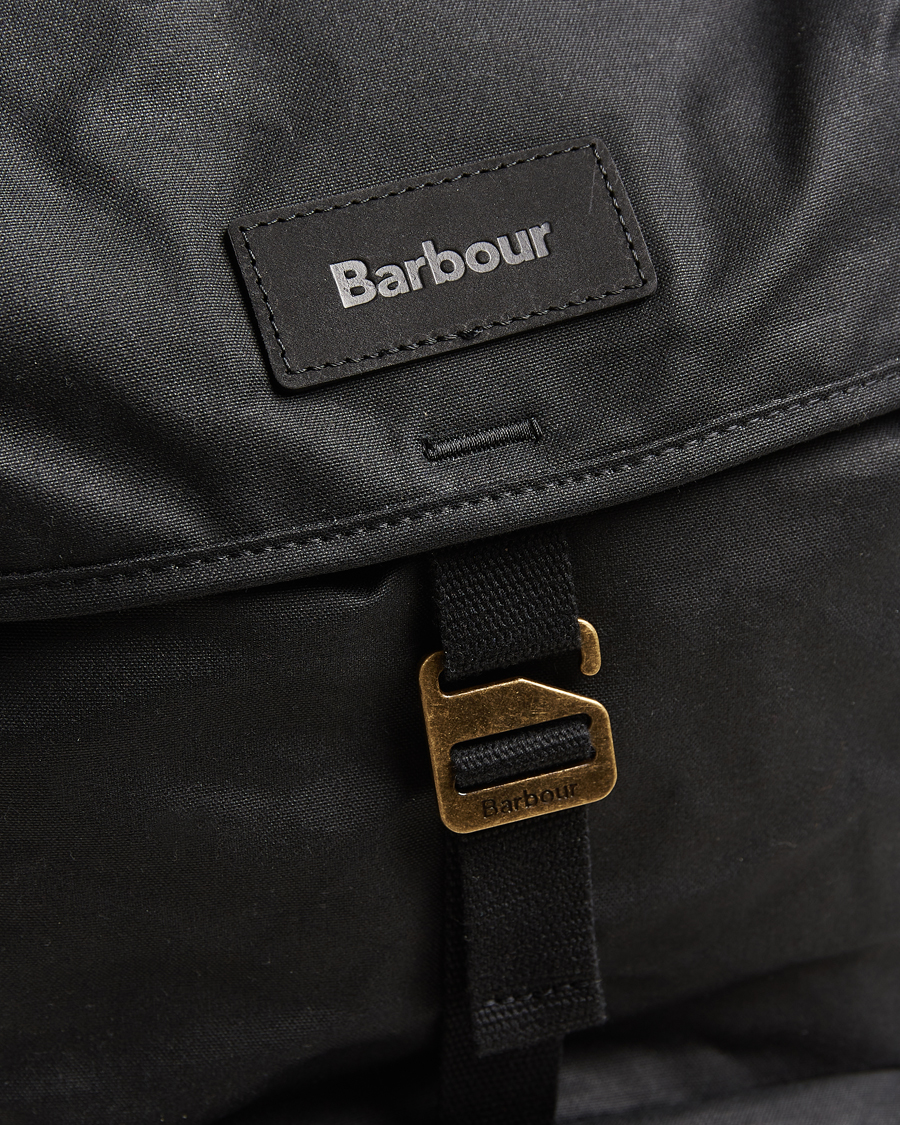 Herr | Barbour Lifestyle Essential Waxed Backpack Black | Barbour Lifestyle | Essential Waxed Backpack Black