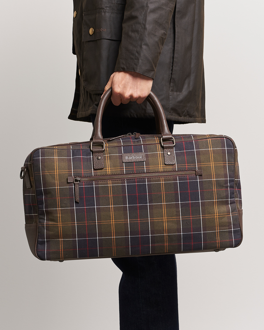 Herr | Avdelningar | Barbour Lifestyle | Tartan Leather Holdall Classic Tartan