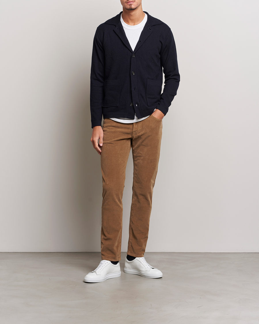 Herr | Byxor | Jacob Cohën | Bard 5-Pocket Corduroy Trousers Beige